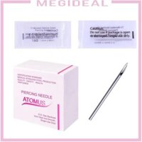 Set 100 Kim Xỏ Khuyên Cơ Thể Bằng Thép Không Gỉ 12 / 14 16 18 20g Tiện Dụng .