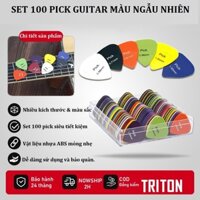 SET 100 PICK GÃY TRITON AL01 - PHÍM GÃY NHIỀU KÍCH THƯỚC NHIỀU MÀU - SIÊU TIẾT KIỆM TẶNG HỘP ĐỰNG