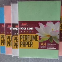 Set 100 tờ bìa màu thơm có hoa văn khổ A4