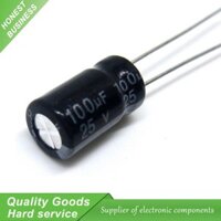 Set 100 Tụ Điện Nhôm 25v 100uf DIP 100uf 25v 6x12mm Chuyên Dụng