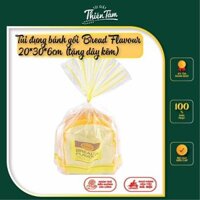 Set 100 Túi bóng kính Kèm dây kẽm buộc đựng bánh gối bánh mì bánh ngọt Họa Tiết Pháp Vàng Thiện Tâm