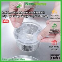 Set 100 Túi Lọc Rác, Lưới Lọc Chặn Rác Bồn Rửa Chén Bát Tiện Lợi Chống Tắc Nghẽn