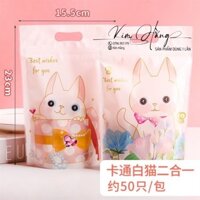 Set 100 túi zip kẹo size 15,5 x 23cm , đựng kẹo - bánh - mức ( đựng 200gr - 300gr )