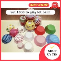 Set 1000 tờ giấy lót bánh cupcake/muffin ⚡ MẪU MỚI ⚡set 1 cây nguyên giấy lót bánh cupcake/muffin