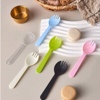 [Set 10c] Muỗng nhựa cao cấp tone màu Pastel nhẹ nhàng, bắt mắt