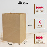 SET 10c Túi giấy kraft không quai đựng quà, thực phẩm giá rẻ, chất lượng cao - V5 41.5 x 21.5 x 15