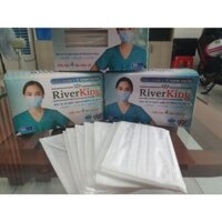 Set 10h khẩu trang y tế RIVERKING màu trắng