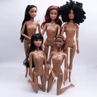 Set 11 Mô Hình Cơ Thể Búp Bê Barbie Châu Phi + Đầu Bé Gái Màu Đen