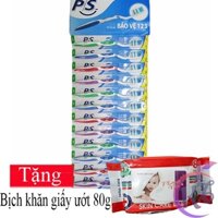 Set 12 cây Bàn chải đánh răng P/s bảo vệ 123 mềm mại, lông siêu mềm làm trắng răng siêu sạch khuẩn Tặng 1 bịch khăn giấy