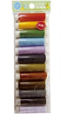 Set 12 cuộn chỉ màu sắc