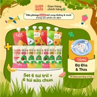 Set 12 gồm: 6 Túi Trữ Đồ Ăn Dặm và Combo 6 Túi Sữa Chua Sấy