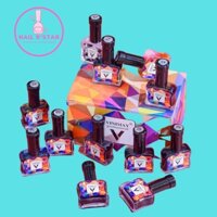 Set 12 lọ cồn loang Vinimay chính hãng - loang cồn trang trí móng tay nghệ thuật (15ml) NAIL R’STAR