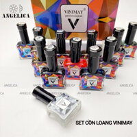 Set 12 lọ cồn loang Vinimay chính hãng - loang cồn trang trí móng tay nghệ thuật (15ml)