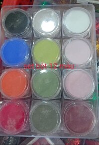 Set 12 màu bột mỹ đắp móng,làm hoa loại 1