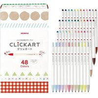 Set 12 màu bút dạ highlight Zebra Clickart ngòi 0.6mm