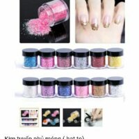 Set 12 màu kim tuyến hạt to(màu ngẫu nhiên) trang trí rắc móng