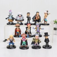 Set 12 mô hình đồ chơi nhân vật Luffy Sabo hoạt hình One Piece 5cm