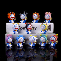Set 12 mô hình DORAEMON 12 cung hoàng đạo trang trí để bàn, xe hơi