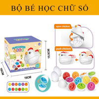 Set 12 quả trứng gà màu sắc lắp ghép thông minh cho bédorakid.home