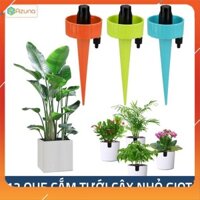 Set 12 que cắm tưới cây nhỏ giọt (gắn chai coca, pepsi, dễ dàng điều chỉnh lượng nước tưới cây cảnh) 206801