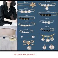 SET 13 GHIM GÀI QUẦN ÁO, PHỤ KIỆN TĂNG ĐIỂM NHẤN CHO QUẦN ÁO  1042