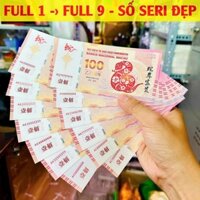 SET 13 Tờ Tiền Con Rắn 100 Patacas Macao 2025 Lưu Niệm Seri Đẹp Có Tờ FULL 8-9, Tặng Kèm Bao Lì Xì Tết