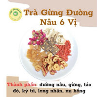 [Sét 15 gói] Trà Gừng Đường Nâu 6 Vị