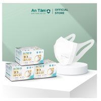 Set 150 cái khẩu trang y tế 3D Nhật Bản 3 lớp Giấy kháng khuẩn & Vải không dệt - Chính Hãng AN TÂM
