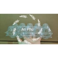 Set 150 cái Khay nhựa hộp nhựa đựng 10 trứng gà có nút gài dùng 1 lần lynhuaanphu