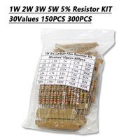 Set 150 Điện Trở 300 Cái 1W 2W 3W 5W 5% 30Kinds X 10 0.1-750 ohm 1k-820K 30Kinds X 5 Cái Chuyên Dụng