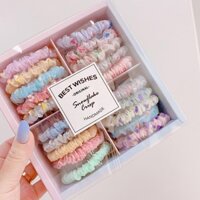 Sét 16 món dây cột tóc Best Wishes,giúp mái tóc gọn gàng, làm tăng thêm vẻ điệu đà