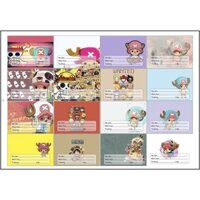 sét 16 nhãn vở ONE piece / nhãn dán anime one piece