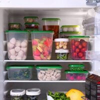 SET 17 HỘP ĐỰNG THỨC ĂN BỎ TỦ LẠNH CÓ NẮP ĐẬY KÍN AN TOÀN