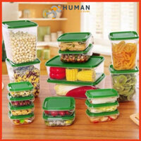 Set 17 hộp đựng thực phẩm đồ ăn chất liệu nhựa PET an toàn cho sức khỏe Human