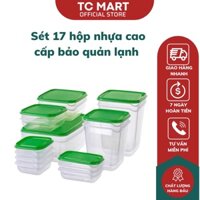 Set 17 Hộp Hộp Đựng Đồ Ăn, Thực Phẩm An Toàn Vệ Sinh - Hộp Tích Trữ, Bảo Quản Thức Ăn Để Tủ Lạnh