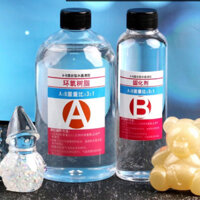 Set 1kg keo epoxy resin hàng chuẩn loại 1 trong suốt, không bọt làm đồ handmade