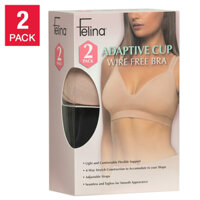 Set 2 áo Felina Adaptive Cup Wire Free Bra - Black/Nude, Size M