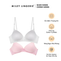 Set 2 Áo Ngực Cotton Không Gọng Free Bra Miley Lingerie BRW02015-12015