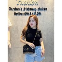 Sét 2 áo thun basic nữ trắng đen freesize