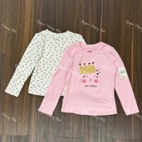 Set 2 Áo Thun Dài Tay BABY COLOUR Cho Bé Gái Thu Đông Size 3 Hàng Xuất Khẩu