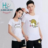 Set 2 áo thun đôi áo cặp [GIÁ 2 ÁO] áo đôi hài hước ( có hình chụp thật )