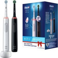 Set 2 bàn chải đánh răng điện Oral-b Pro 3 3900 Màu đen trắng