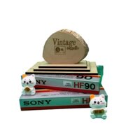 Set 2 băng cassette Sony HF 90 tem bạc nguyên seal