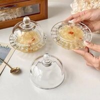 Set 2 bát thủy tinh tổ chim có nắp đậy