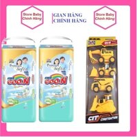 set 2 bịch tặng SET 4 XE bịch Tã Goon Mommy Kiss premium soft mới đủ size
