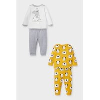 Set 2 Bộ Cotton Dài Tay Voi Vàng HM Cho Bé Trai Cực Đẹp, Size 1-6y