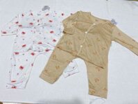 Set 2 bộ dài tay thun lạnh họa tiết cho bé sơ sinh Taco Size 1 (2-4 kg)