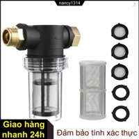 Set 2 Bộ Lọc Ống Nước + 3 Vòng Đệm Chữ O + 100 Lưới Lọc Chuyên Dụng Cho Máy Rửa Tưới Vườn