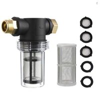 Set 2 Bộ Lọc Ống Nước + 3 Vòng Đệm Chữ O + 100 Lưới Lọc Chuyên Dụng Cho Máy Rửa Tưới Vườn