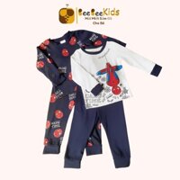 Set 2 Bộ Quần Áo Người Nhện Trẻ Em Dài Tay BEEBEEKIDS Họa Tiết Hoạt Hình Spider man Cho Bé Trai 2-8 Tuổi
